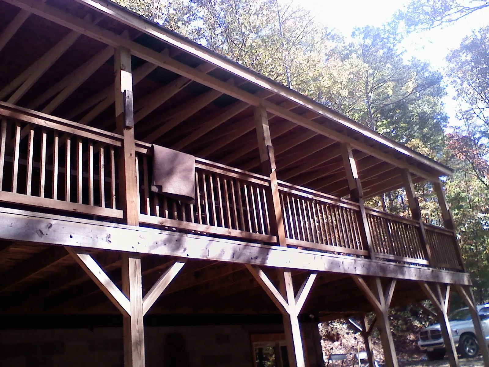 Timber framing under a new elevated porch and deck — Roof Leak Repair in Ozawkie by Roofing Brothers